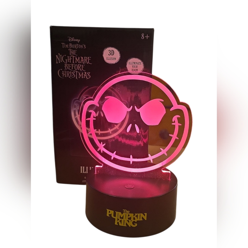 The Nightmare Before Christmas Pumpkin King 3D Illusion Lamp